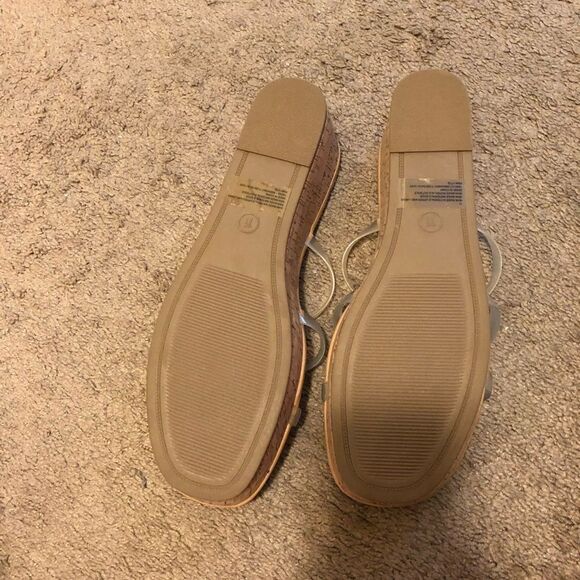Target Brand 'A New Day' Cork and Clear Wedge Shoe Size 11 - Picture 2 of 5